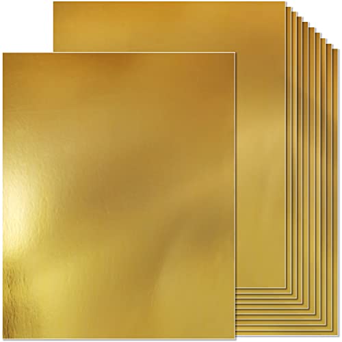 Gold Cardstock Paper, Metallic Reflective Mirrored Cardstock, 100 Sheets 8.5 X 11 Inches 100Lb Cover, For Scrapbook Arts And Craft Diy Projects #TOP1