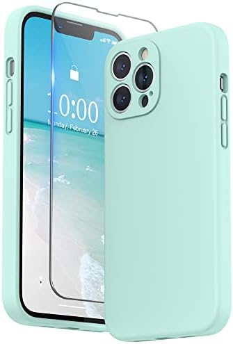 SURPHY Liquid Silicone Case for iPhone 13 Pro Max Case, Individual Protection for Each Lens Shockproof Rubber Full Body Thickened Design for iPhone 13 Pro Max 6.7 inch 2021, Stone