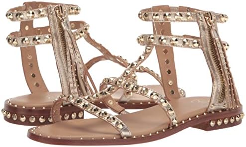 Ash Women's Power Flat Sandal, Light Gold, 5 | Image 6
