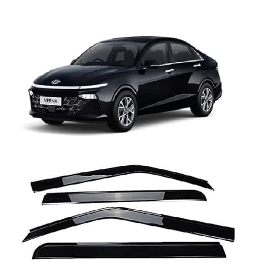 Malik AUTO Wind Deflector Door Visor Wind Compatible for Hyundai Verna New Model 2023 Onwards Set of 4 Pieces-image-21