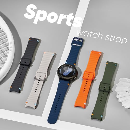 Image of Suitisbest Compatible for Samsung Galaxy Watch 7 /6 /5 /4 /FE Strap, 40mm 44mm 45mm /Watch 6 4 Classic 4 42mm 46mm 43mm 47m,Silicone Sport Straps No Gap Men Women