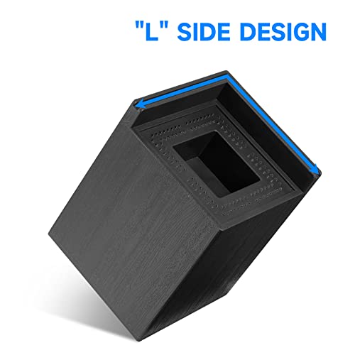 Bed Risers 4 Inch Heavy Duty Square Furniture Risers For Desk Sofa Table Legs Risers, Load Bearing Up To 3500 Lbs - (4 Piece Set, Black) #TOP3