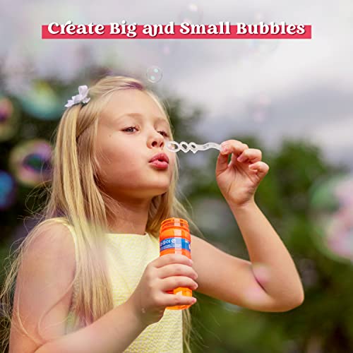 Joyin 12 Pack Bubble Bottles (4Oz Bubbles Solution), Bubbles Party Favors For Kids, Bubbles Wand Bulk, Assorted Colors Large Bubble Kit, Toddler Summer Outside Toys, Summer Gift For Kids #TOP4