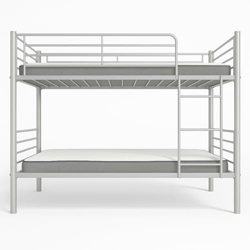 MUEBLIX | Literas Juveniles 90x190 | Estructura de Metal | Literas Juveniles Baratas con Escalera | Litera Doble | Modelo Alberto