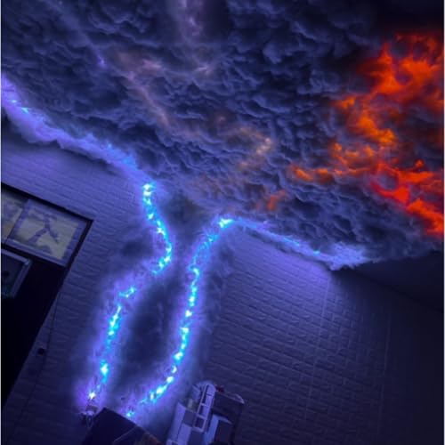 Tixtivn Smart 3D Thundercloud LED Light,Colorful Atmosphere Changing Sync with