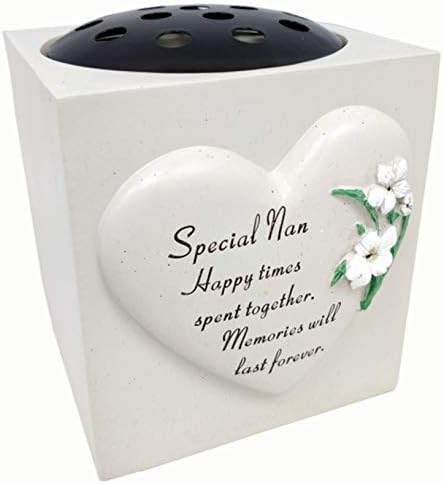 David Fischhoff Mum Black and Gold Grave Memorial Rose Bowl, Weatherproof - for Graveside Flower Arrangements, 14 X 15 Cm