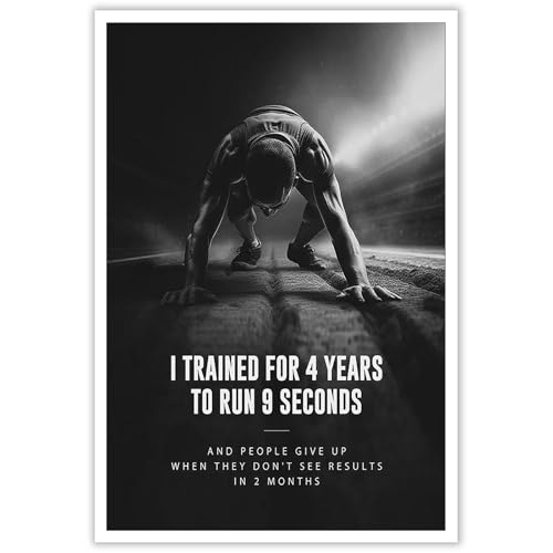 Black And White Running Sports Wall Art