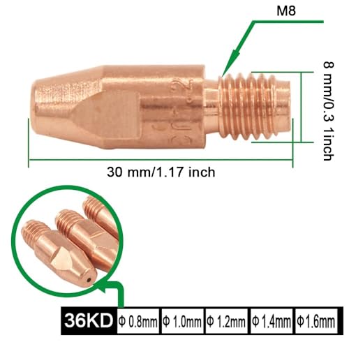 Accessoires 36KD pour torche de soudage MIG avec buse à gaz et diffuseur