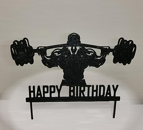 Gewichtheber Mann Fitnes Cake Topper Geburtstag Torten Stecker