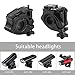 Milageto Universal Handlebar Clamp for Bike Headlight Attachment Front Light Holder Headlight Bracket Bike Light Mount - Easy Installation