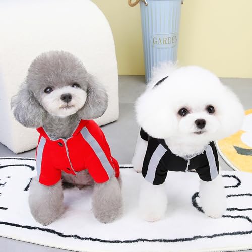 Izefia Hundemantel Haustier Bekleidung Jumpsuit Winddichte Kalte Wettermantel Sportjacke Warme Winter Dicke Kleidung Schneefeste Mantel Baumwolle Hundemantel für Kleine Hund Mittlere Hundekatze