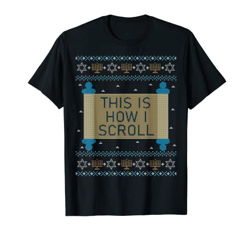 Engraçado Hanukkah Jumper presente judeu como me descar Torá t-shirt, Preto, S