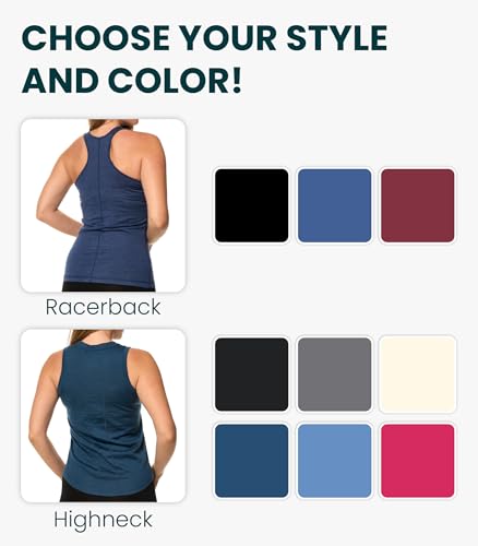 Merino Wool Tank Top Women - Active Merino Wool Undershirt Moisture Wicking Breathable Anti-Odor Lightweight Base Layer3