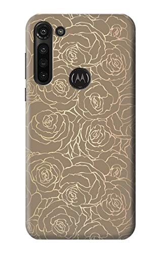 Coque Motorola Moto G8 Power avec motif de rose dorée élégante