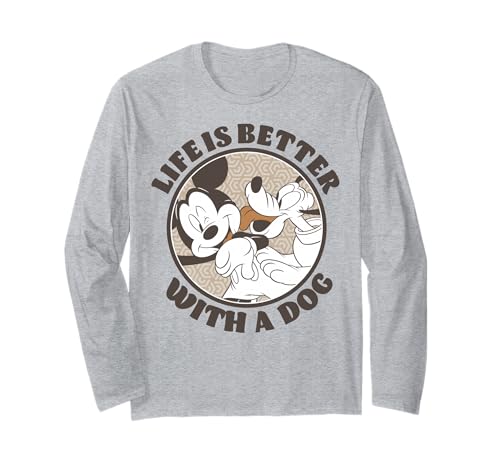 T-shirt Disney Mickey style décontracté pour promenade avec chien
