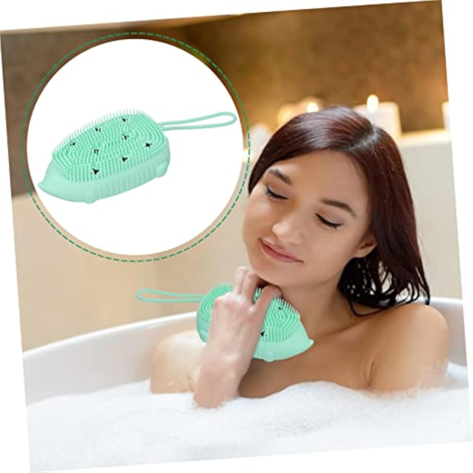 Silicone Bathing Brush Massaging Shower Brush