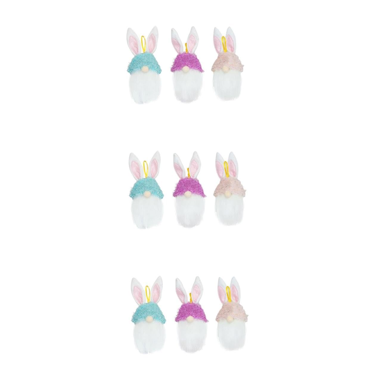 PRETYZOOM 3ensembles Set De Pots à Forme De GNOME avec Oreilles De Lapin pour Décorations De Pâques Accessoires pour Et