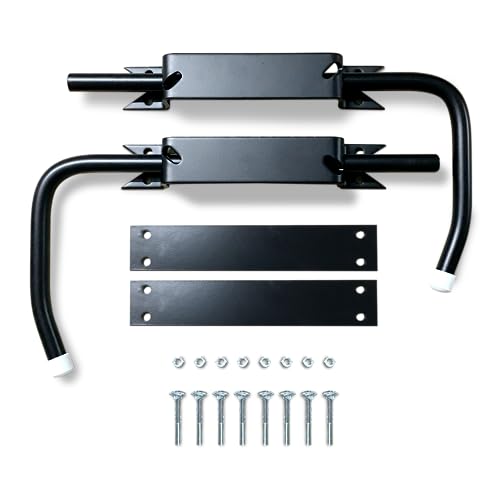 BLOQUE VOLET NOIR SPECIAL PVC: 2 Arrêts de volet avec poignée + 2 Adaptateurs PVC pour ouvrir et fermer facilement tous volets battants. Blocage des volets ouverts....