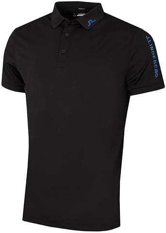 J.Lindeberg Mens Tour Tech Regular Fit Stretch Golf Polo Shirt