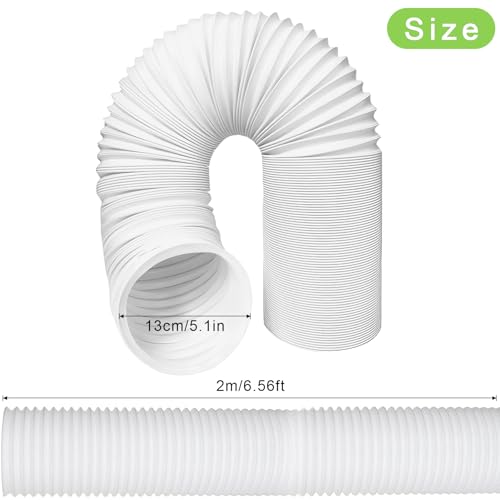 Abluftschlauch,2 M Klimaanlage abluftschlauch Ø130mm,klimaanlage schlauch,abluftschlauch klimagerät,Einziehbarer Klimaanlagen-Abluftschlauch,für Klimaanlage,Luftentfeuchter,Wäschetrockner