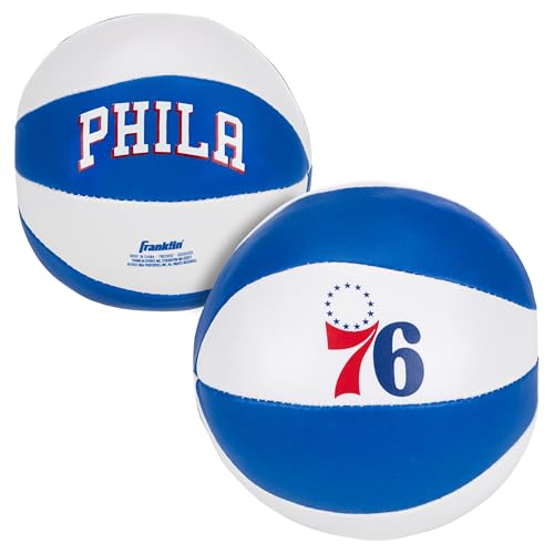 Franklin Sports NBA Philadelphia 76ers Toy Basketballs - 2 Pack of Kids Soft Mini Basketballs for...