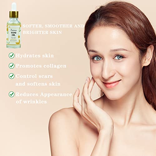 3 Packs Natural Yoni Oil Feminine Wash Ph Balanced For Women, Eliminates Vaginal Odor Soothes Ingrown Hair Moisturizing, Vitamin E Body Essential Oils Feminine Care Rose/Peach/Calendula 1 Fl.oz #TOP6