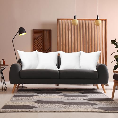 Image of Utopia Bedding Throw Pillows, Decorative 17x17 Pillow Inserts, Set of 4 | Down alternative pillow insert with plush fluffy fill for beds sofas couches and chairs. Suitable for indoor outdoor use.
