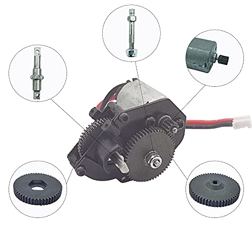 Hoplex Rc Transmission Gear Set Heavy Duty Steel Gearbox Gear With Shaft And Motor Gear For Axial Scx24 1/24 Rc Model Crawler Truck Car #TOP3