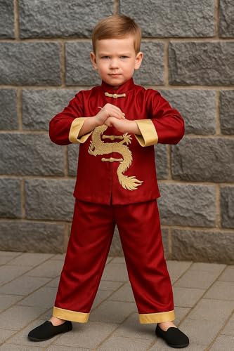 Disfraz tradicional chino Tang para niños 10-11 años miniatura 3