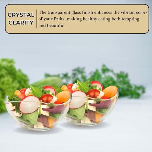 Reldor 6-Piece Glass Dessert Bowls – 300ml Clear Serving Bowls for Ice Cream, Sundae, Trifle, Fruit, Salad Starters – Stackable, Dishwasher Safe, Waved Edge Glassware for Elegant Table Presentation - Cosy Home Interiors Reldor 6-Piece Glass Dessert Bowls – 300ml Clear Serving Bowls for Ice Cream, Sundae, Trifle, Fruit, Salad Starters – Stackable, Dishwasher Safe, Waved Edge Glassware for Elegant Table Presentation - Image 3