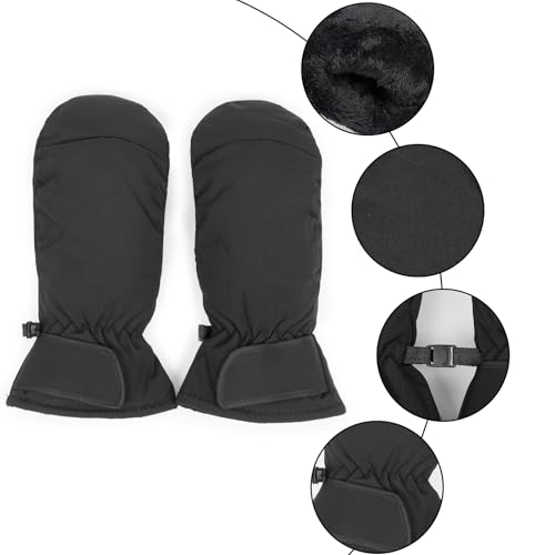 Winter-Ski-Snow-Gloves Men Women - Waterproof Adult Mittens-Gloves for Cold Weather Skiing Hiking Cycling - Thumbnail 3
