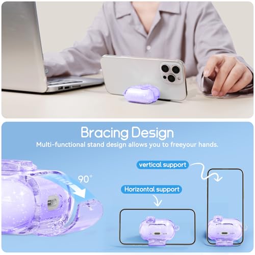 Image of for AirPods Pro 3 Case 2025 with Safety Lock,Glitter Purple
