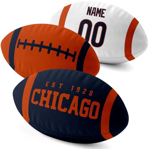 Image of ANTKING Chicago Throw Pillow 2 Packs Custom Name Number Gifts | Personalized Gift for Youth for Birthday Christmas