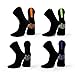 Joyxien 3 pairs-men's bright color yoga tube sports comfortable non-slip socks, All Black, One Size
