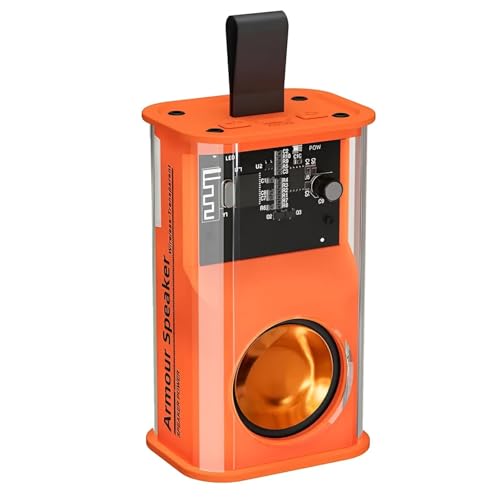 B-Monk Armour Transparent Bluetooth Speaker Gold - Image 2