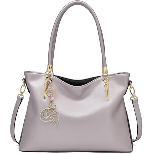 Image of FOXLOVER Soft Genuine Leather Medium Purses for Women Tote Bag Handbags with Top-handles Shoulder Satchel Purse