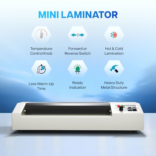 Image of Geonix A3 Professional Lamination /Laminating Machine Hot & Cold, Jam Release | 4-Roller | 3-Min Fast Warm-Up | 330mm Width | Quiet & Portable Design | (Photos ID,I-Card,Documents,Certificate) (White)