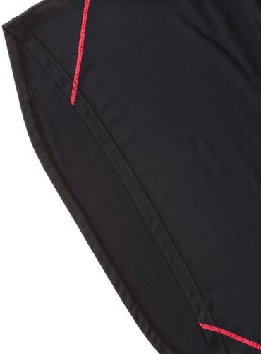 Ultrasport Men's Functional Shirt for Sports, Running and Leisure, sturdy material and mesh inserts for a dry, comfortable body climate, sits comfortably thanks to elastane content, Black/Red, S