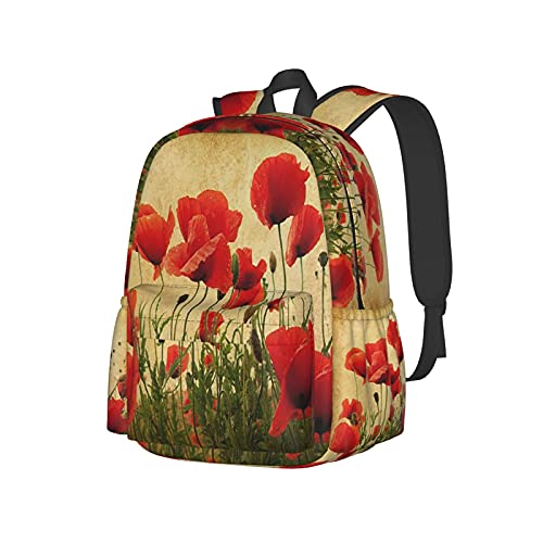 Sac à dos coquelicot vintage pour ordinateur 17" pour protéger votre grand PC