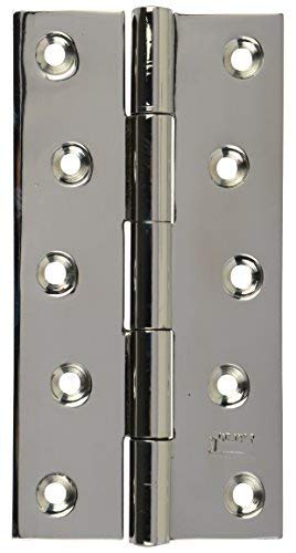 ssiskcon 6 Inch X 12 Gauge 2.5mm Thick/Pack of 10 Stainless Steel Premium Door Butt Hinges Mirror Finish Silver Series Bearing Slow Movement