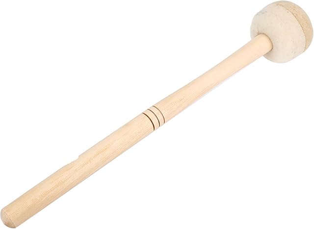 Drum Mallets, Drum Stick Bass Drum Mallet Stick Gong Mallet with Wool Felt Head Percussion Band Accessory for Bass Drum