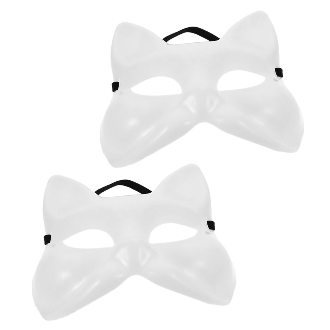 GALPADA Maschera Maschere Artigianali Bianche Mascherine Di Carta Fai Da Te Maschere Vuote Verniciabili Di Gatto Vuote Per Gatti Da Dipingere Plastica Bianca