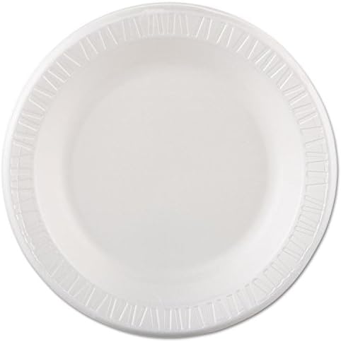 DART Quiet Classic Laminated Foam Dinnerware, Plate, 10 1/4inch, White, 125/Pk