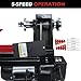 Wood Lathe Machine, 12 x 20 inch, 550W 3/4HP, 5 Speed Settings 680-2770 RPM Benchtop Leather with Thickened Tool Rest,Stainless Steel Live Centers/Steel Faceplate
