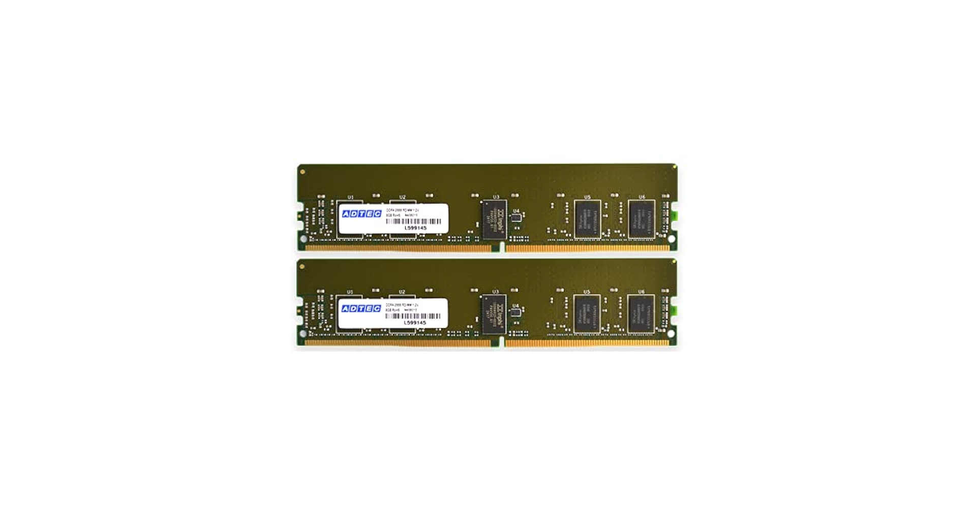 アドテック　AD2133D-EV8GW 8GB x 4 ECC 2Rx8 ADTEC アドテック DDR4-2133 UDIMM 8GB 省電力 2枚組 ADS2133D