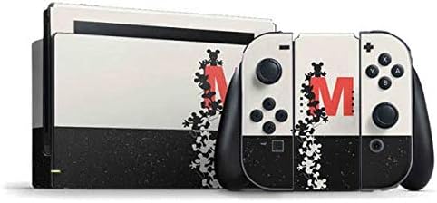 Skinit Decal Gaming Skin Compatible with Nintendo Switch Bundle - Officially Licensed Disney Mickey Mouse Silhouette Split Design