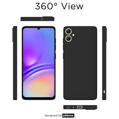 Image of Outlouders Back Cover for Samsung Galaxy A05 | Camera Protection | Durable Soft Matte Silicone Bumper Case (Black)