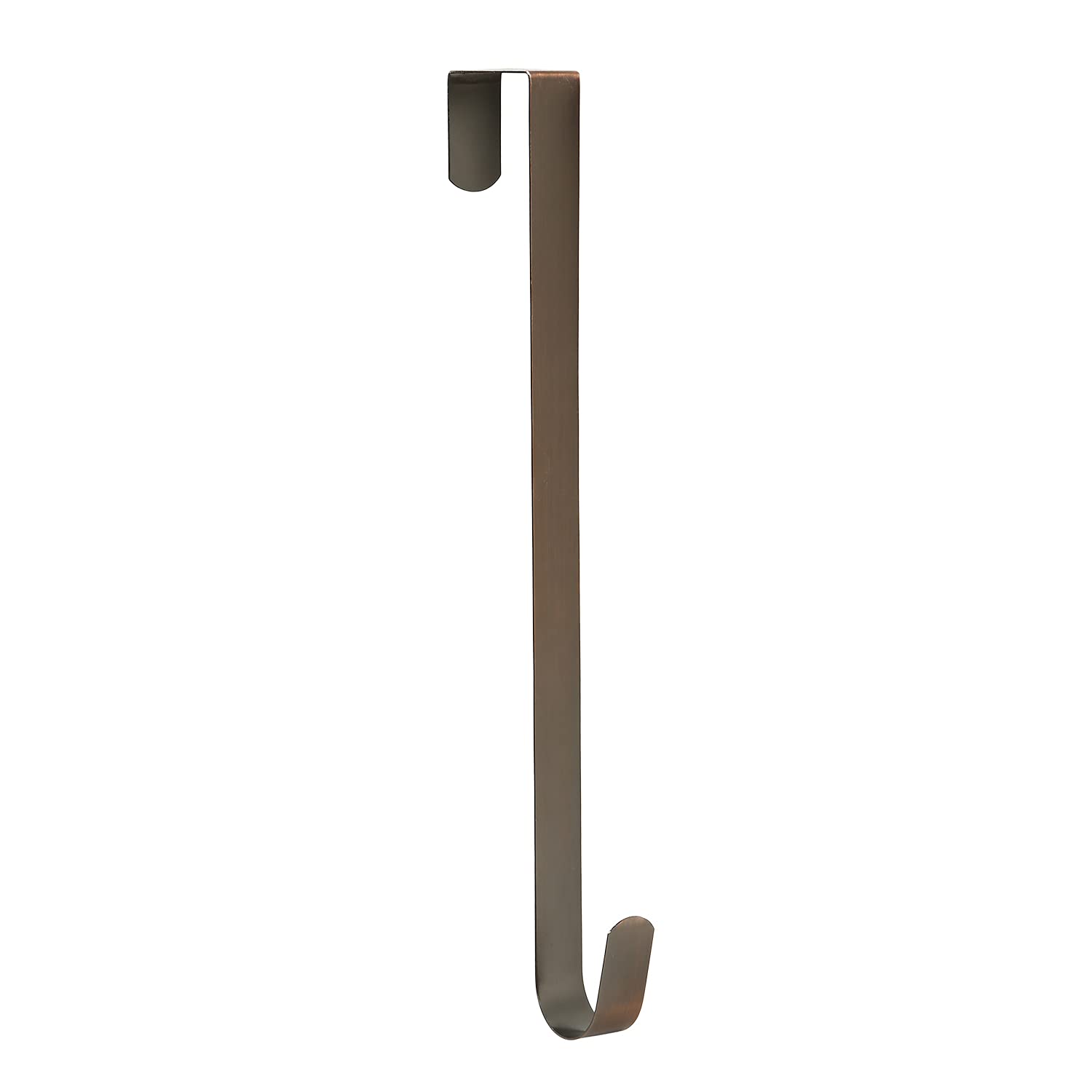 Sattiyrch 15" Wreath Hanger for Front Door,Sturdy Steel Wreath Door Hanger,Over The Door Hanger Hook (Brushed Copper,1)