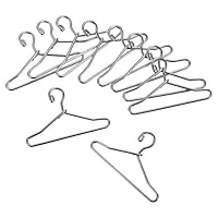 Ciieeo Mini Clothes Rack 50Pcs Doll Clothes Hangers for Kids Room Organization and Doll Wardrobe Display Stand