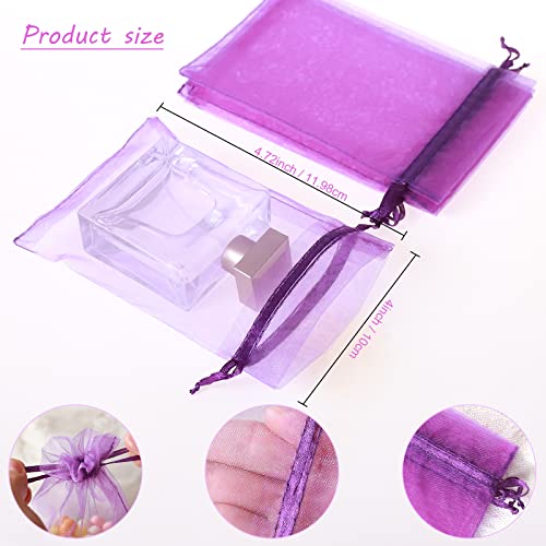 100PCS 4X4.72" Mixed Color Satin Drawstring Organza Pouch Gift Bags for Wedding, Party, Jewelry, Christmas, Festival, Bathroom Soaps, Makeup2
